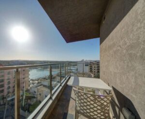 Sea View 2BR – Large Balcony in Qawra St Paul’s Bay